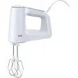 Braun MultiMix 3 i hvitt med to visper montert og ledningen ut bak