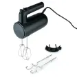 Wilfa Smooth Mix HM1B-500 i matt svart med visper montert, eltekroker og en holder for tilbehøret